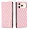 BINFEN BINFEN iPhone 17 Pro Max Fodral Diamond Flip Läder Rosa