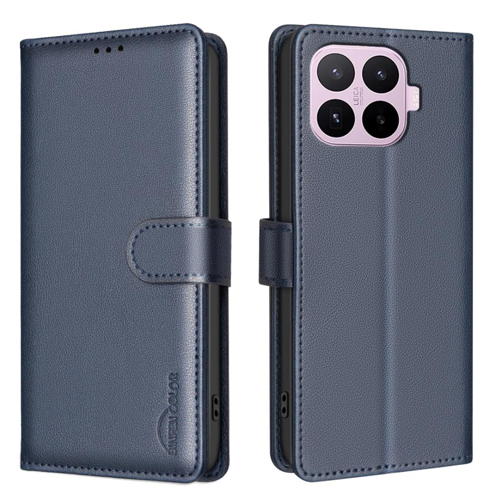 BINFEN BINFEN Xiaomi 17T Pro Fodral RFID Läder Blå