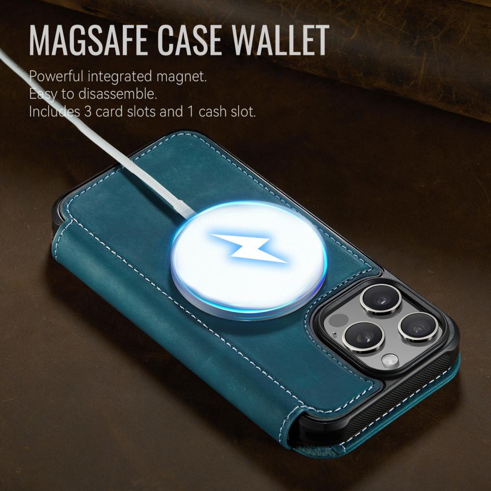 CASEME CASEME iPhone 16 Pro Max Skal RFID Plånbok Blå