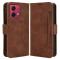  Motorola Moto G84 5G Fodral Med Avtagbart Kortfodral Brun