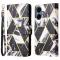  Samsung Galaxy A07 Fodral Läder Marmor Svart