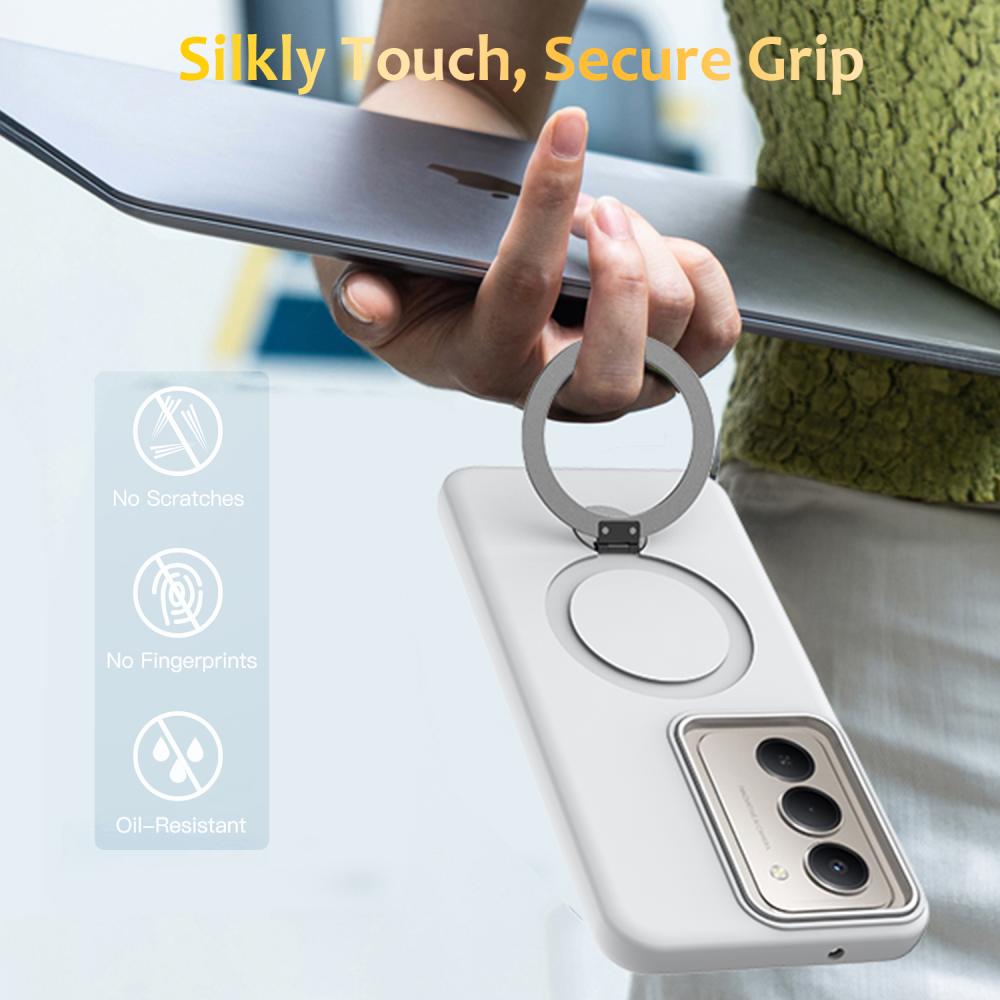  Samsung Galaxy A36 5G Skal MagSafe Kickstand Hybrid Vit