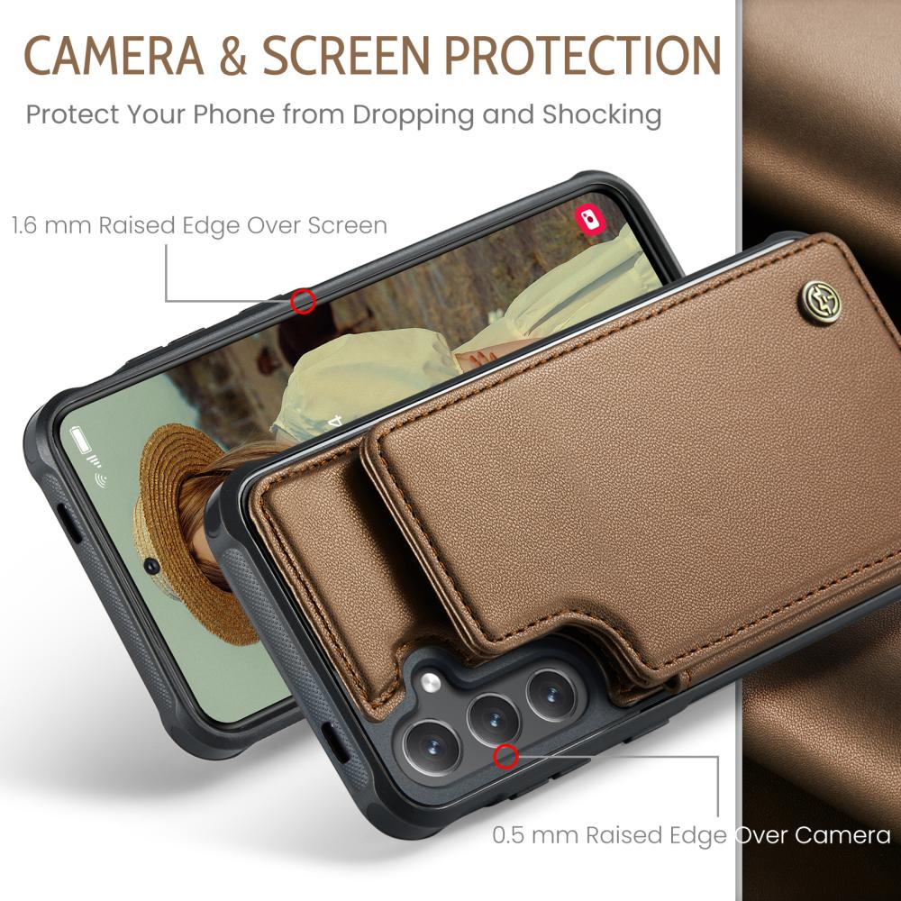 CASEME CASEME Samsung Galaxy S26 Skal RFID Kickstand Brun