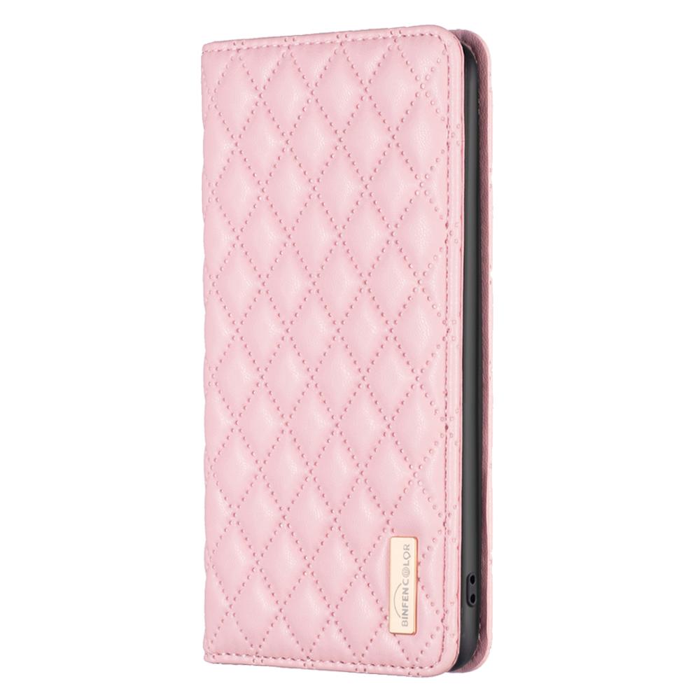 BINFEN BINFEN iPhone 17 Pro Max Fodral Diamond Flip Läder Rosa