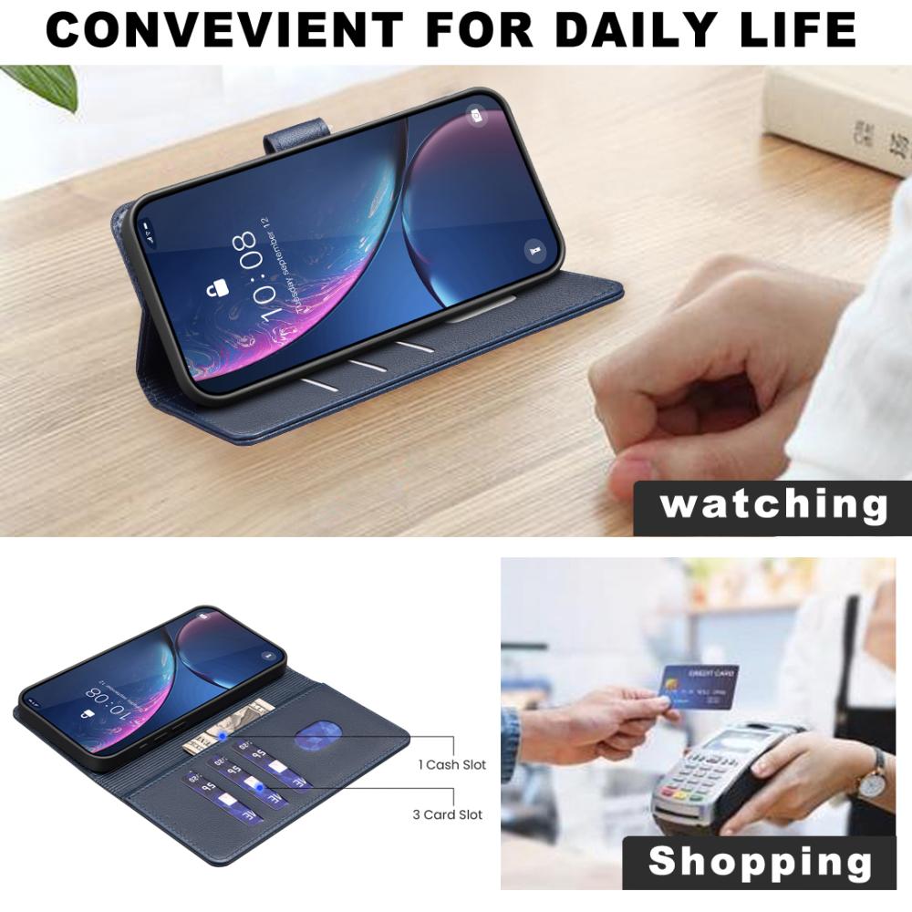BINFEN BINFEN Xiaomi 17T Pro Fodral RFID Läder Blå