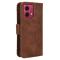  Motorola Moto G84 5G Fodral Med Avtagbart Kortfodral Brun