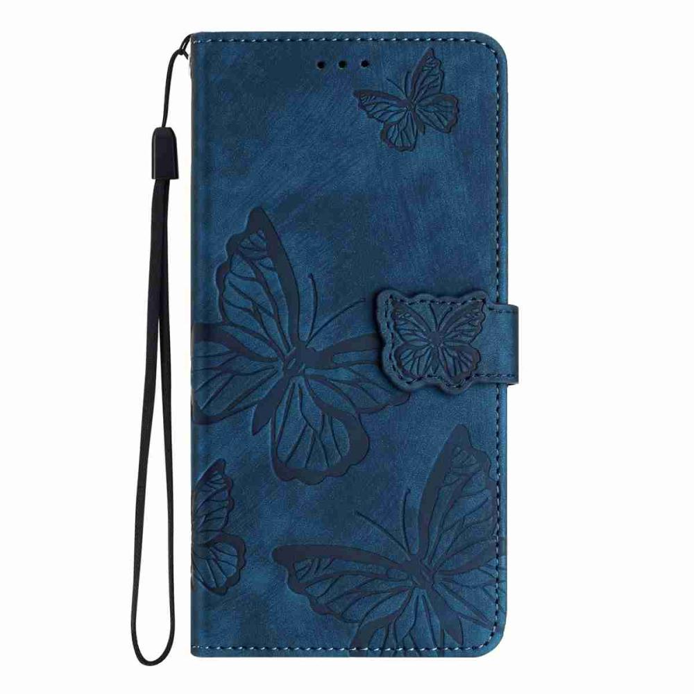  Sony Xperia 10 VII Fodral Fjäril Tryck Blå