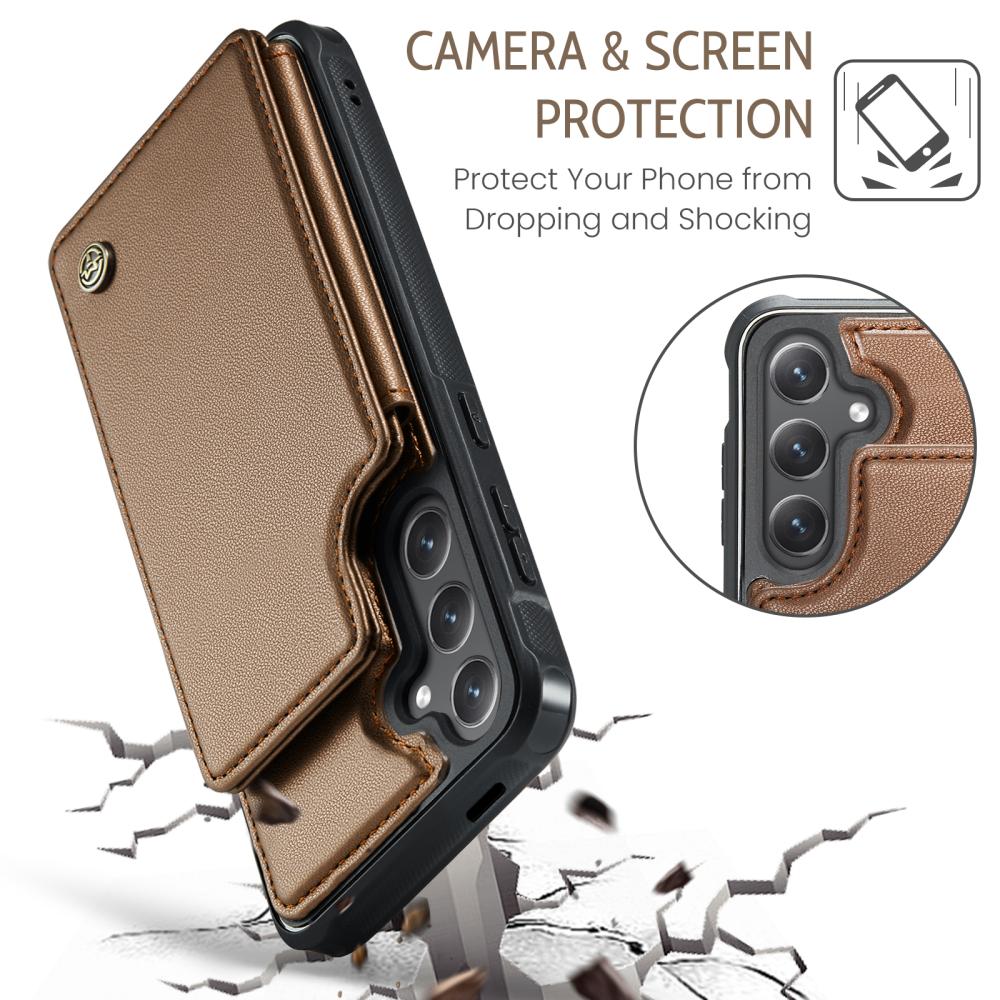 CASEME CASEME Samsung Galaxy S26 Skal RFID Kickstand Brun