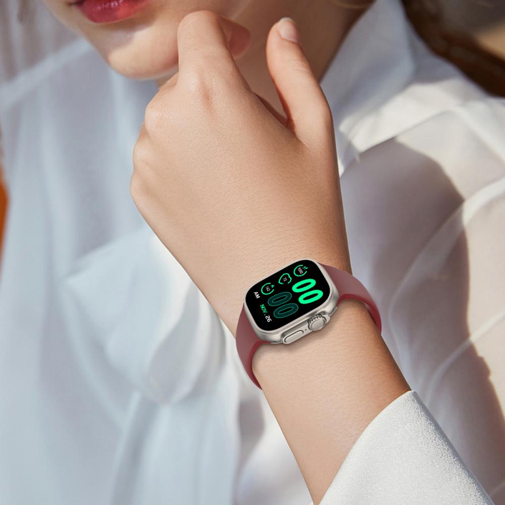 ColorPop Silikon Armband Butterfly Apple Watch 42/41/40/38 mm (M/L) Vinröd