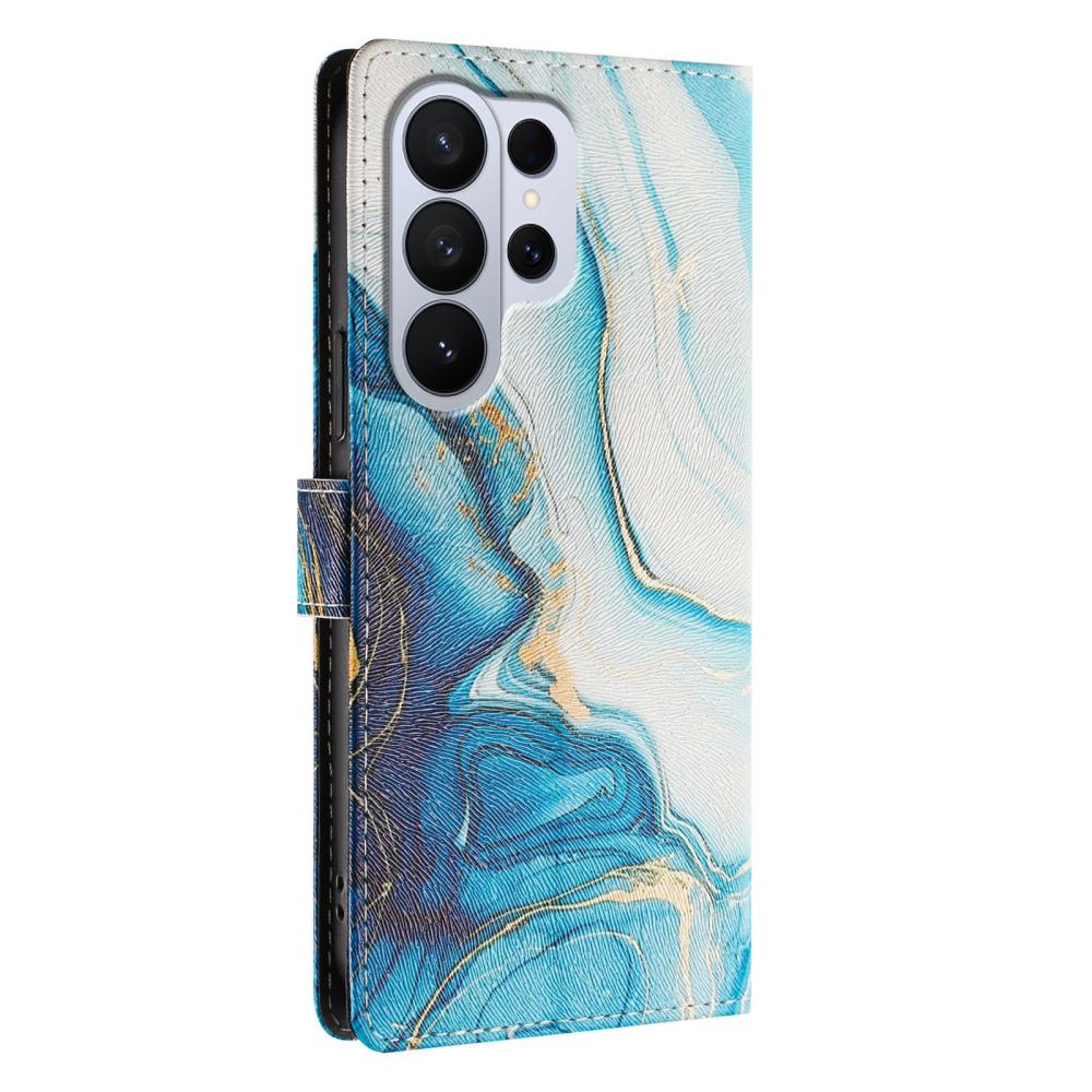  Samsung Galaxy S26 Ultra Fodral Med Tryck Blå Marmor