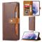  Samsung Galaxy S22 Plus Fodral Premium Med Kortplats Brun