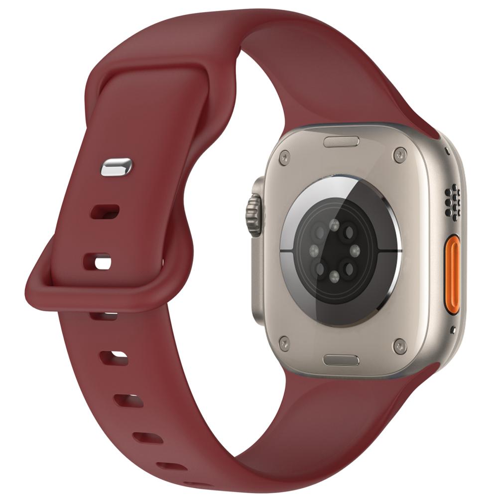 ColorPop Silikon Armband Butterfly Apple Watch 42/44/45/46/49 mm (M/L) Vinröd