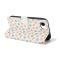  iPhone 17e / 16e Fodral Rhombus Läder Blommor Vit