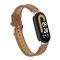  Xiaomi Smart Band 10/9/8 Armband Äkta Läder Litchi Brun