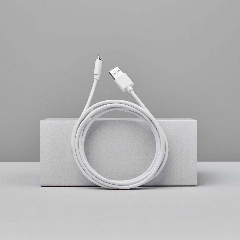 Smartline Smartline 2m Lightning MFi Laddningskabel Vit