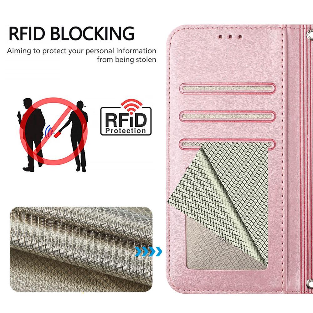  Nothing Phone 3 Fodral RFID Läder Rosa