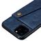  iPhone 12 Pro Max - Läder Skal Med Kortfack Och Magnet - Blå