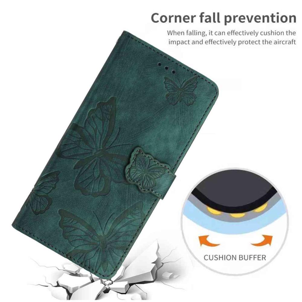  Sony Xperia 10 VII Fodral Fjäril Tryck Grön
