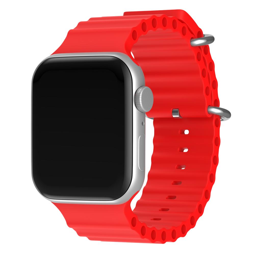 ColorPop Apple Watch 42/41/40/38 mm Armband Ocean Wave Röd