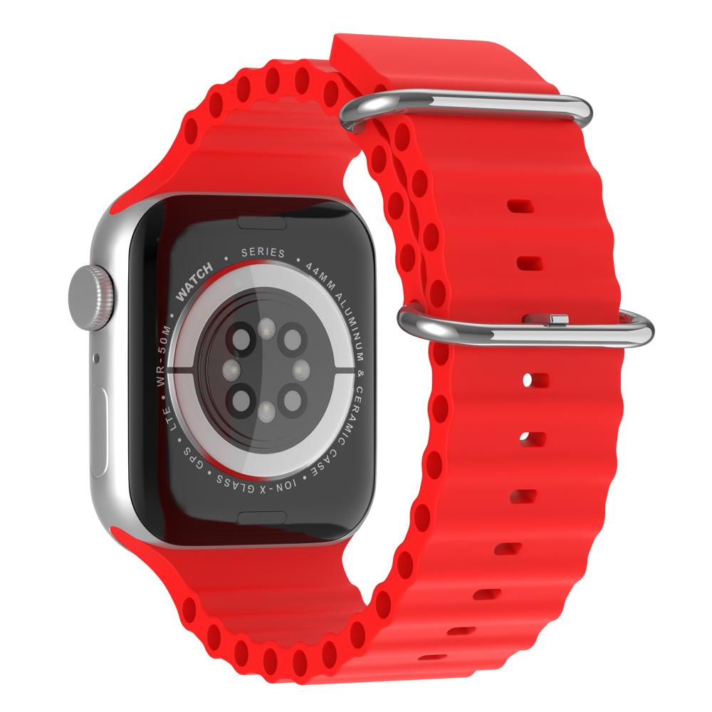 ColorPop Apple Watch 42/41/40/38 mm Armband Ocean Wave Röd