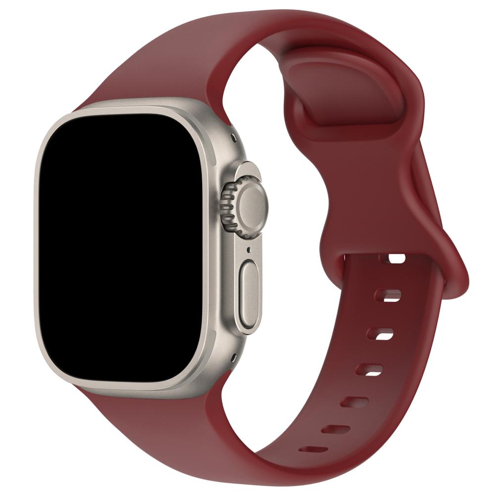 ColorPop Silikon Armband Butterfly Apple Watch 42/44/45/46/49 mm (S/M) Vinröd