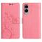  Samsung Galaxy S25 Edge Fodral Med Blommigt Tryck Rosa