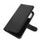  iPhone 12 Pro Max Fodral Litchi Läder Svart