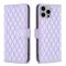  iPhone 15 Pro Max Fodral Diamond Läder Lila