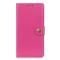  iPhone XS Max Fodral Solid Läder Magnetisk Mässing Rosa