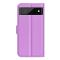  Google Pixel 6A Fodral Litchi Läder Lila
