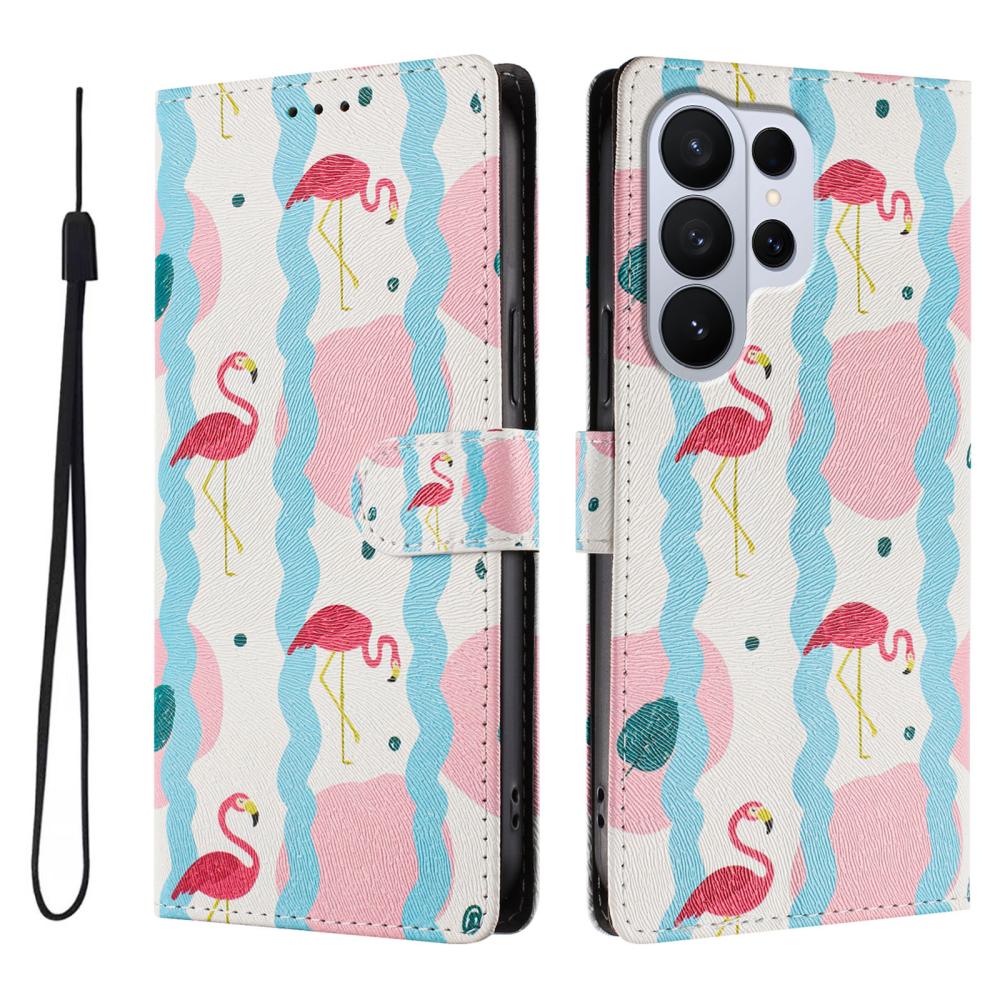  Samsung Galaxy S26 Ultra Fodral Med Tryck Flamingos