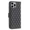  iPhone 15 Pro Max Fodral Diamond Läder Svart