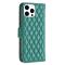  iPhone 15 Pro Fodral Diamond Läder Grön