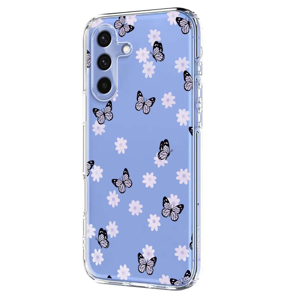  Samsung Galaxy A37 5G Skal Med Tryck Blommor / Fjärilar