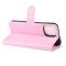  iPhone 12 Pro Max Fodral Litchi Läder Ljus Rosa