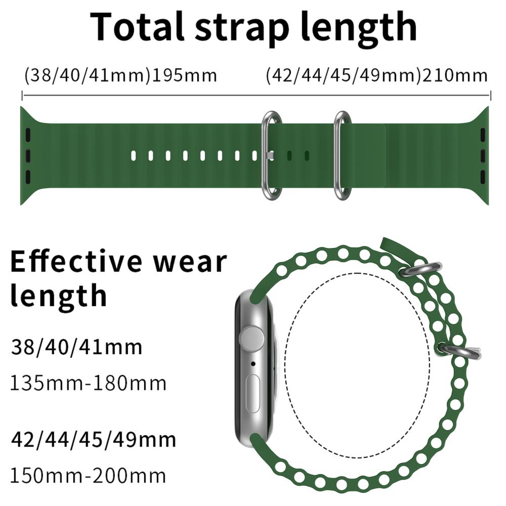 ColorPop Apple Watch 42/41/40/38 mm Armband Ocean Wave Army Green