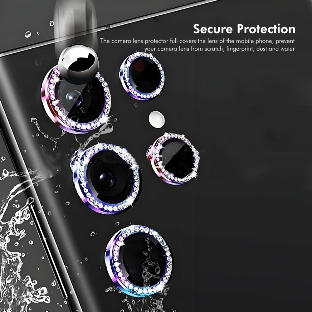 ENKAY ENKAY Samsung Galaxy S26 Linsskydd Strass Rosa