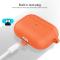  AirPods 3 Skal Silikon Med Krok Orange