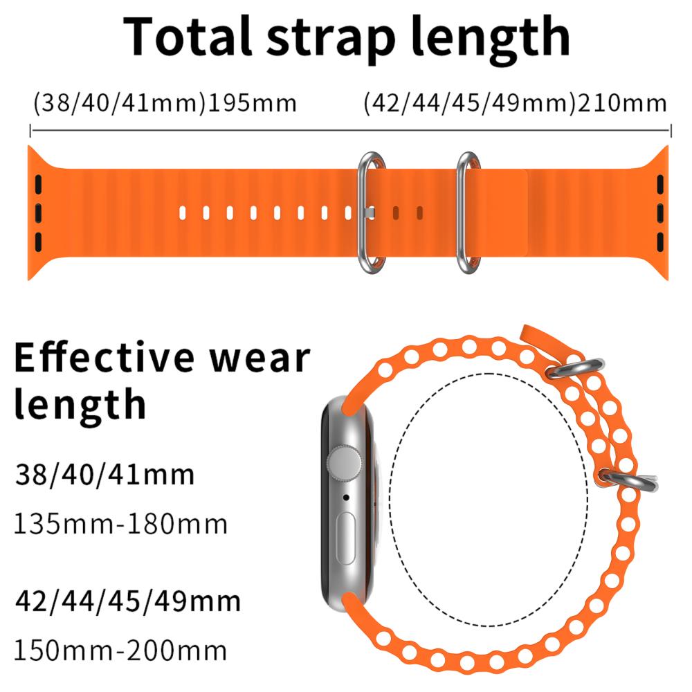 ColorPop Apple Watch 42/41/40/38 mm Armband Ocean Wave Orange