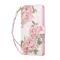  iPhone 17 Pro Max Fodral RFID Läder Rosa Blommor