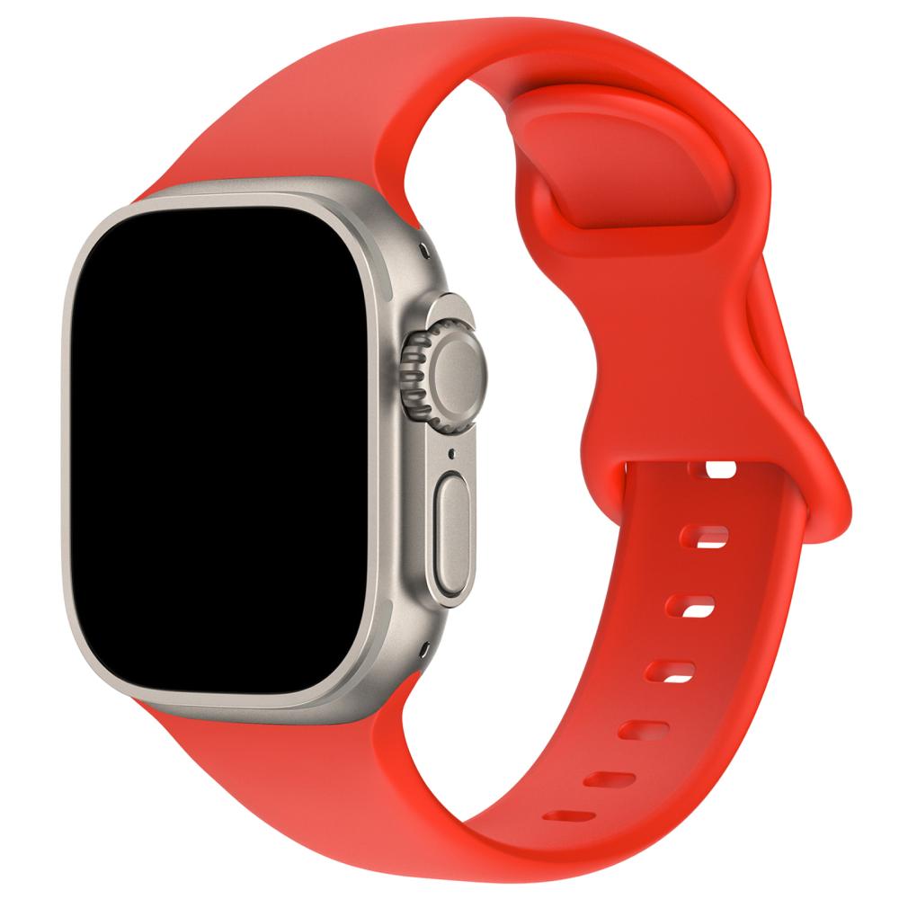 ColorPop Silikon Armband Butterfly Apple Watch 42/41/40/38 mm (S/M) Röd