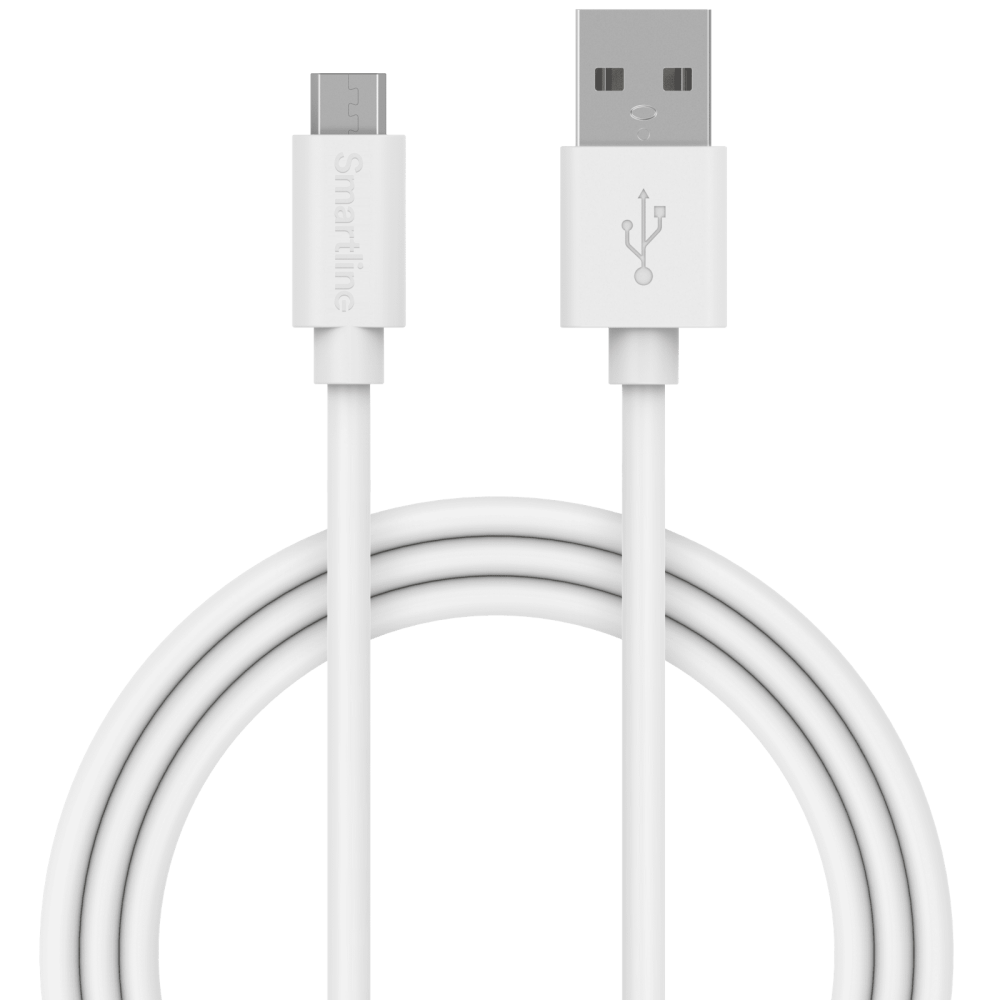 Smartline Smartline 1m Micro USB Laddningskabel Vit