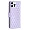  iPhone 15 Pro Fodral Diamond Läder Lila