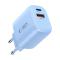 Tech-Protect Tech-Protect 30W Väggladdare PD QC3.0 USB-C / USB-A Baby Blue