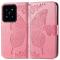  Xiaomi 14T Fodral Med Fjäril Tryck Rosa