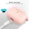  AirPods 3 Skal Silikon Med Krok Ljus Rosa