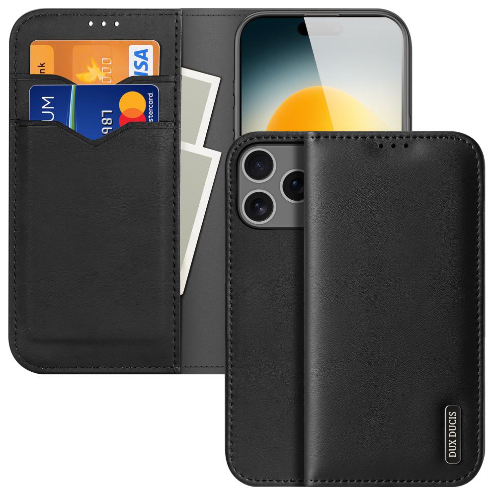 DUX DUCIS DUX DUCIS iPhone 17 Pro Max Fodral HIVO Äkta Läder Svart