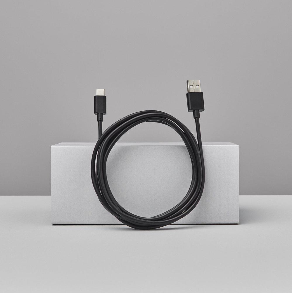 Smartline Smartline 1m 3A USB-C Laddningskabel Svart