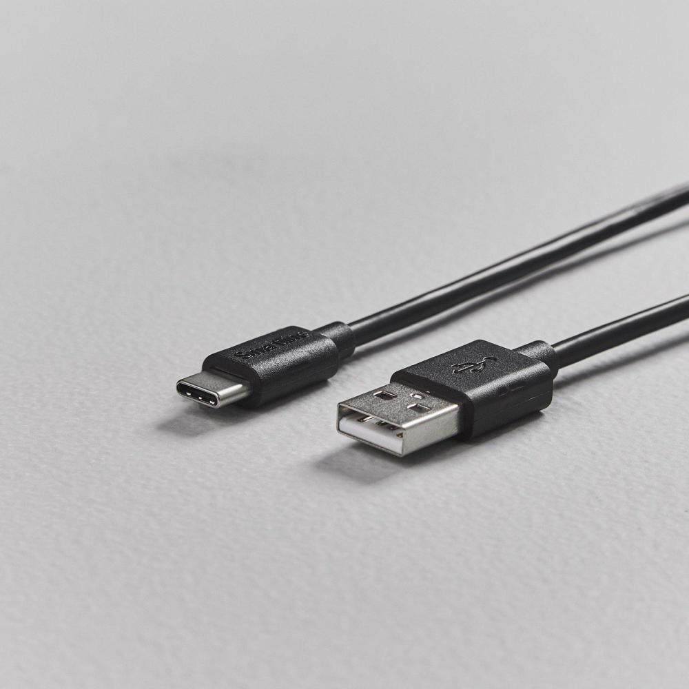 Smartline Smartline 1m 3A USB-C Laddningskabel Svart