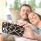  iPhone 16 Pro Max Skal TPU Marmor Svart Blomma